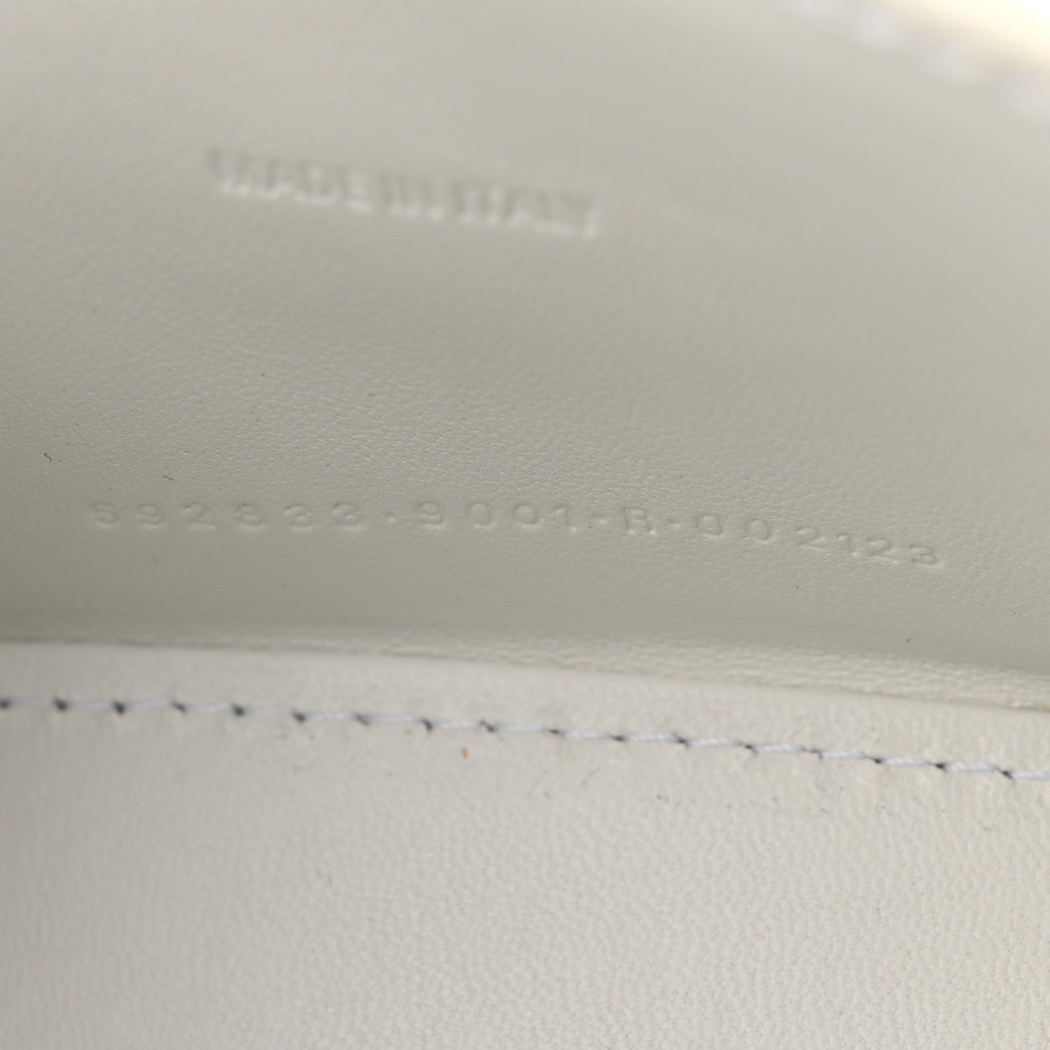 Balenciaga Shiny Calfskin Crocodile Embossed Hourglass Top Handle Bag XS Optic White 8 of 11