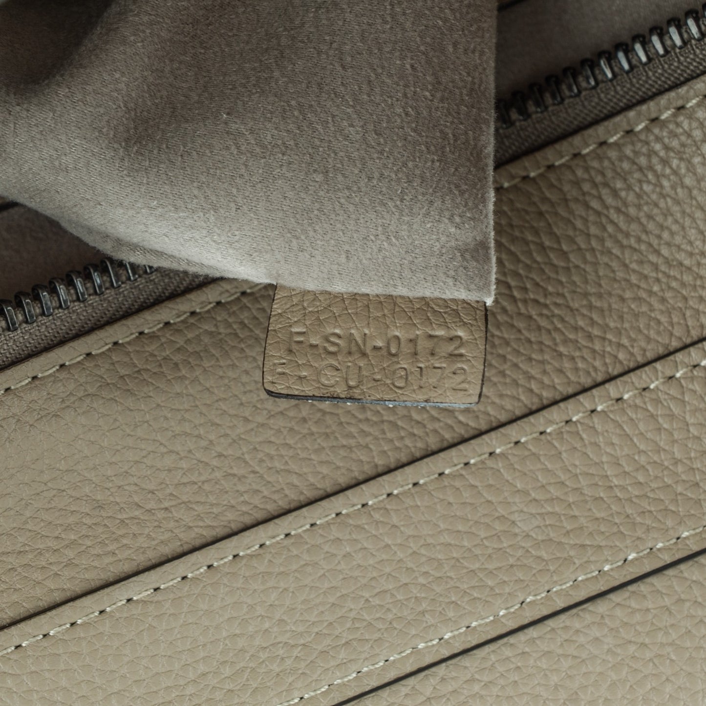 Drummed Calfskin Mini Luggage Dune