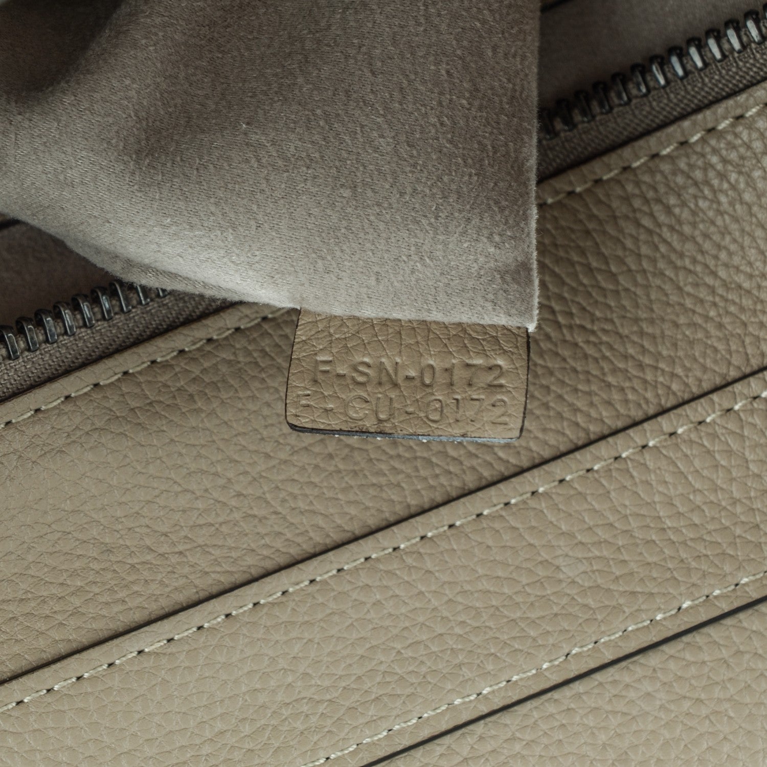 Celine Drummed Calfskin Mini Luggage Dune 7 of 7