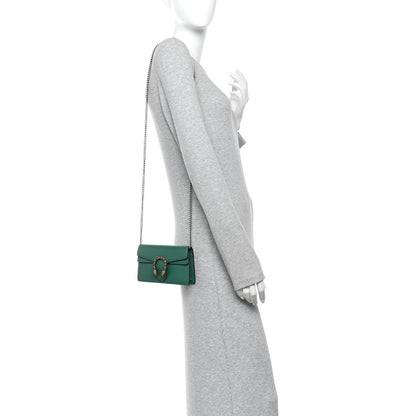 Gucci Calfskin Super Mini Dionysus Shoulder Bag Emerald 2 of 9