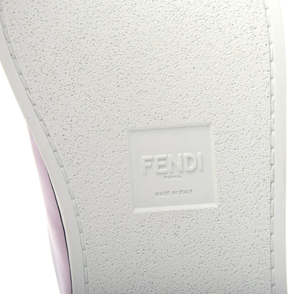 Fendi X JOSHUA VIDES Nappa Rockoclick Slip On Sneakers 38 Pink Xiloph White Black 9 of 11