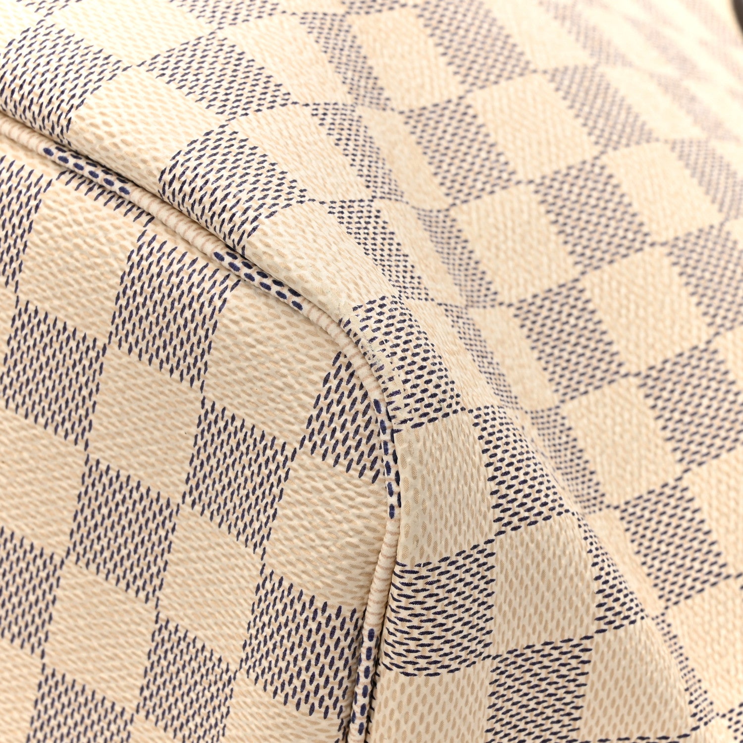 Louis Vuitton Damier Azur Braided Neverfull MM Pink 13 of 16