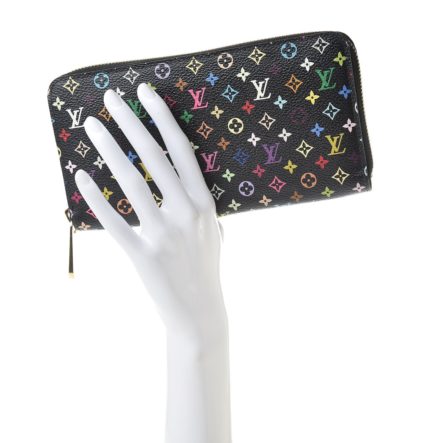Louis Vuitton Monogram Multicolor Zippy Wallet Black Pistachio 2 of 7