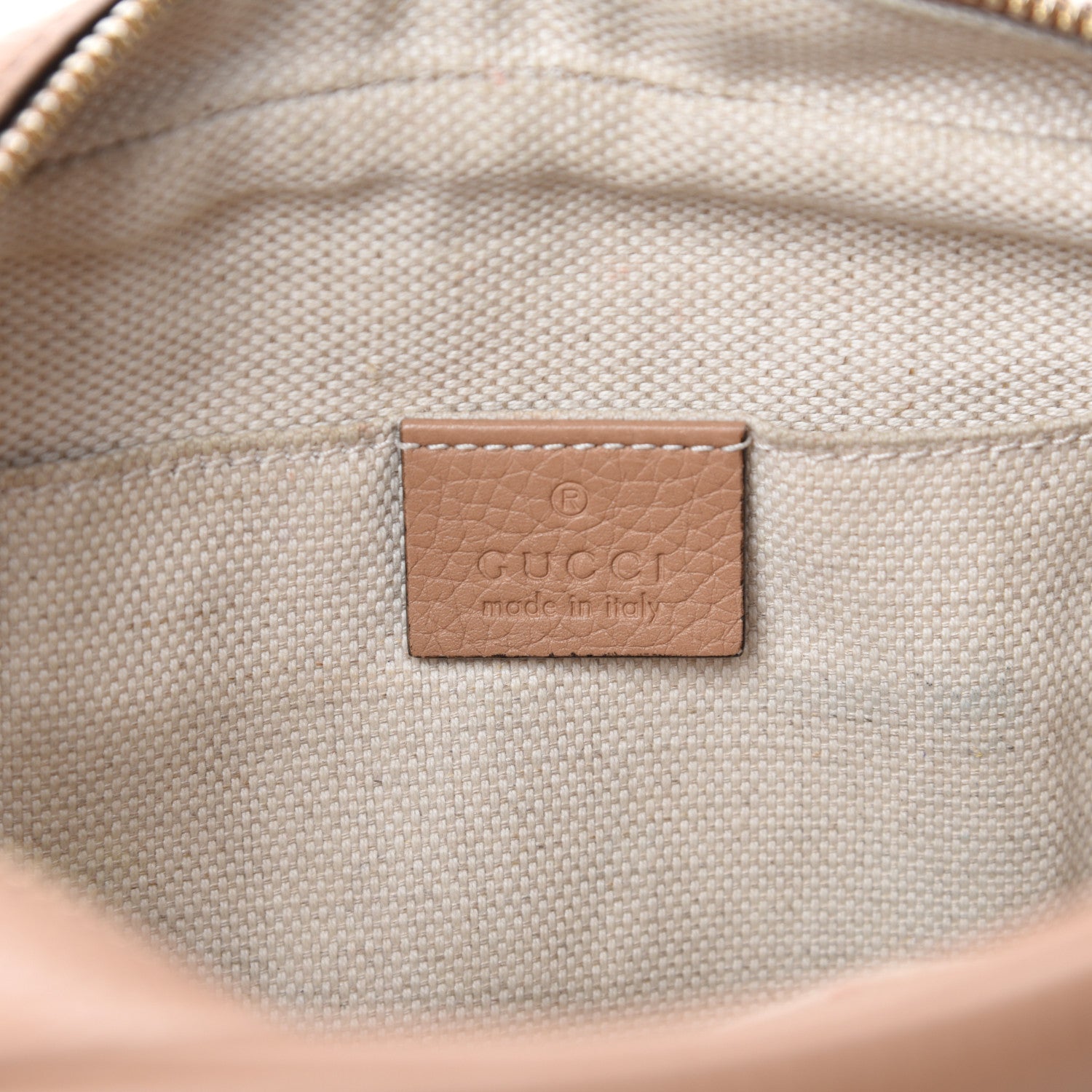 Gucci Pebbled Calfskin Small Soho Disco Bag Rose Beige 12 of 14