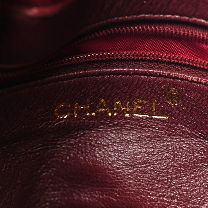 Chanel Lambskin Quilted Tassel Drawstring Pouch Red 6 of 13