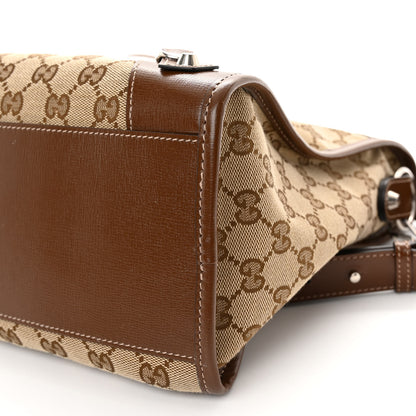 Balenciaga X GUCCI GG Monogram Azalea Calfskin Neo Classic Silver Hardware Medium City Beige Ebony Brown Sugar 9 of 9