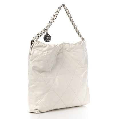 Chanel Shiny Calfskin Quilted Chanel 22 White 4 of 11