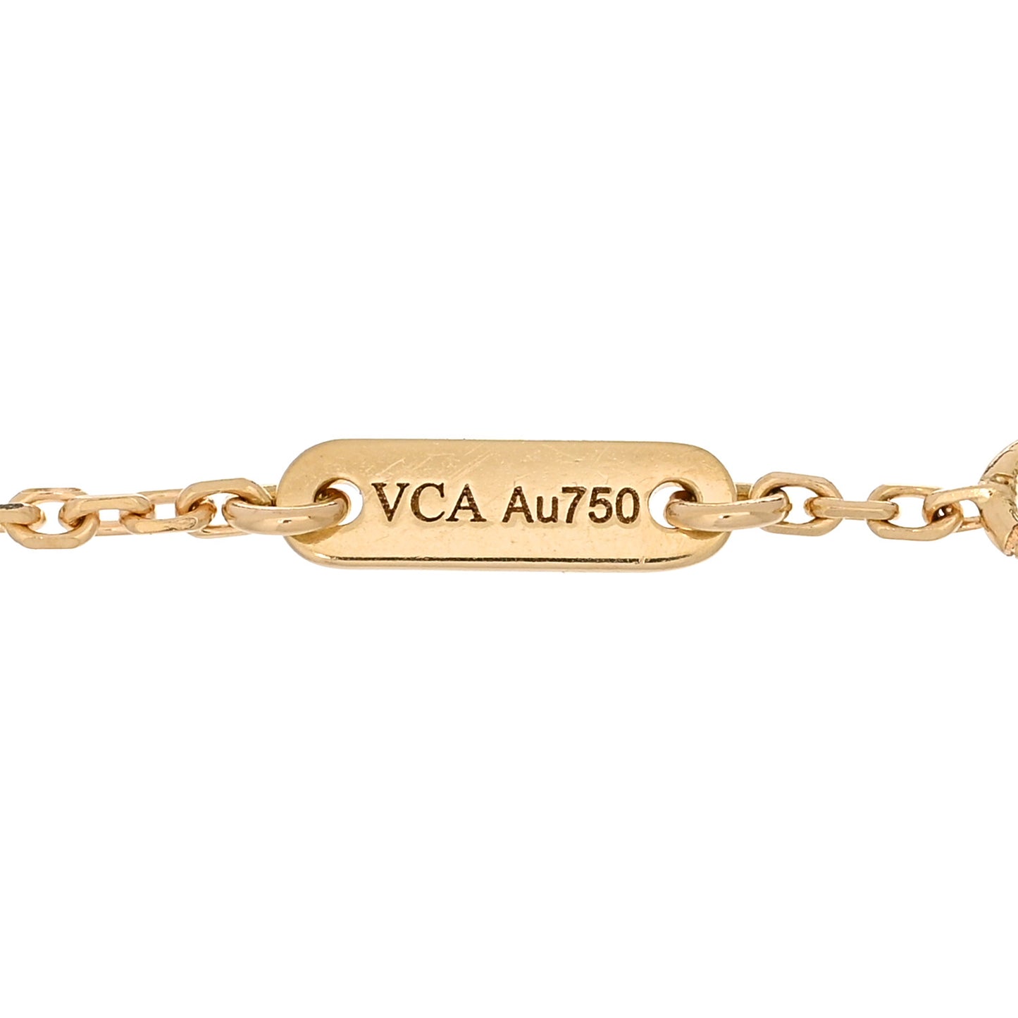 18K Yellow Gold Mother of Pearl Sweet Alhambra Bracelet