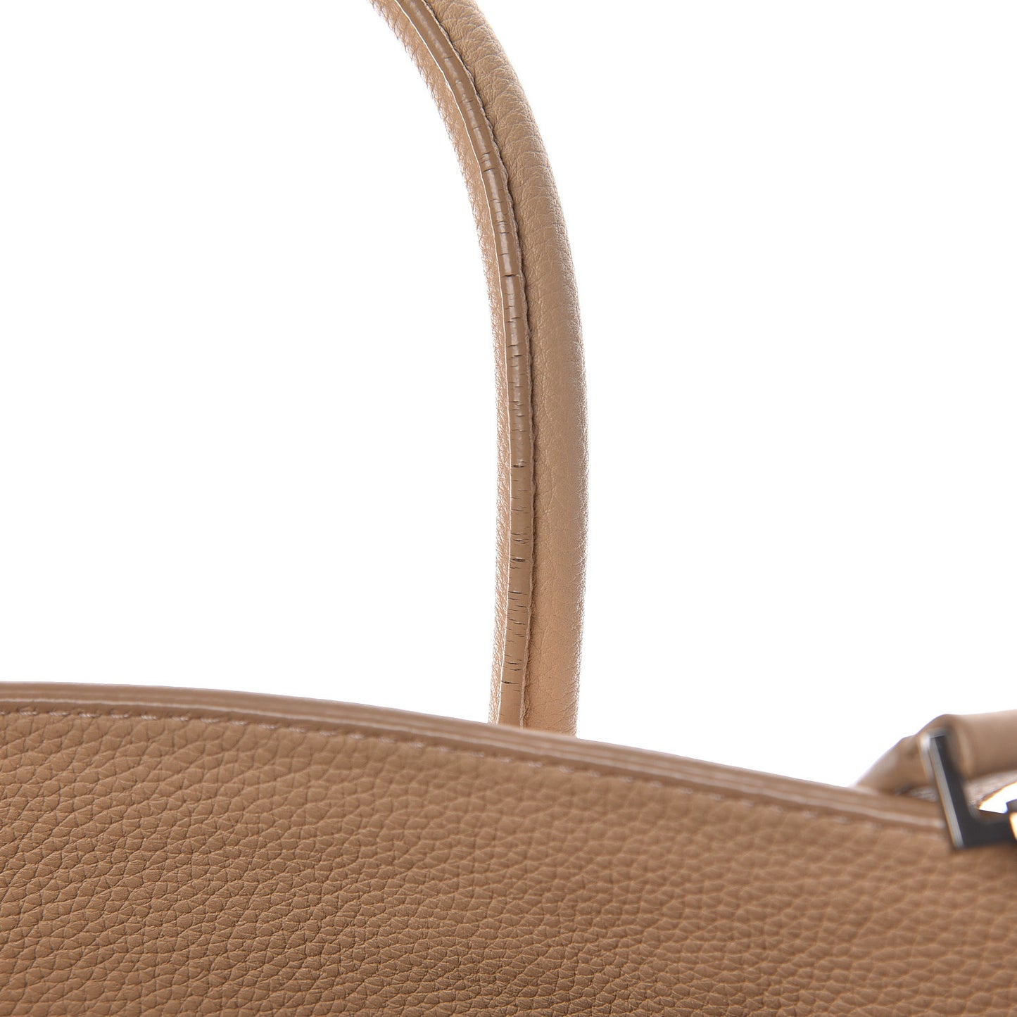 Grained Calfskin Small Supple Sac De Jour Dark Beige