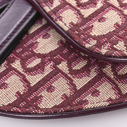 Christian Dior Oblique Saddle Pouch Bordeaux 9 of 10