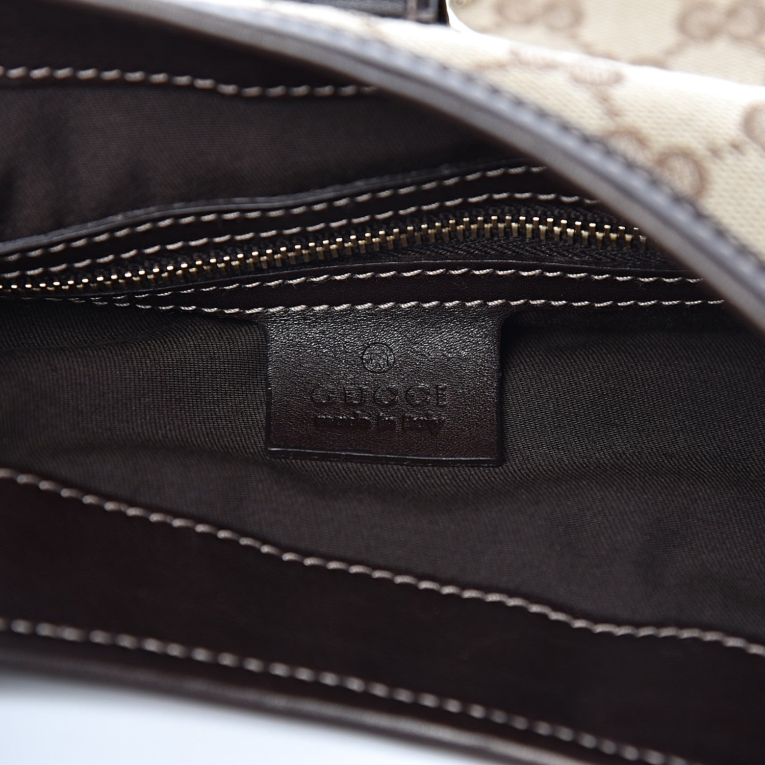 Gucci Monogram Web Jackie O Bouvier Hobo Dark Brown 6 of 16