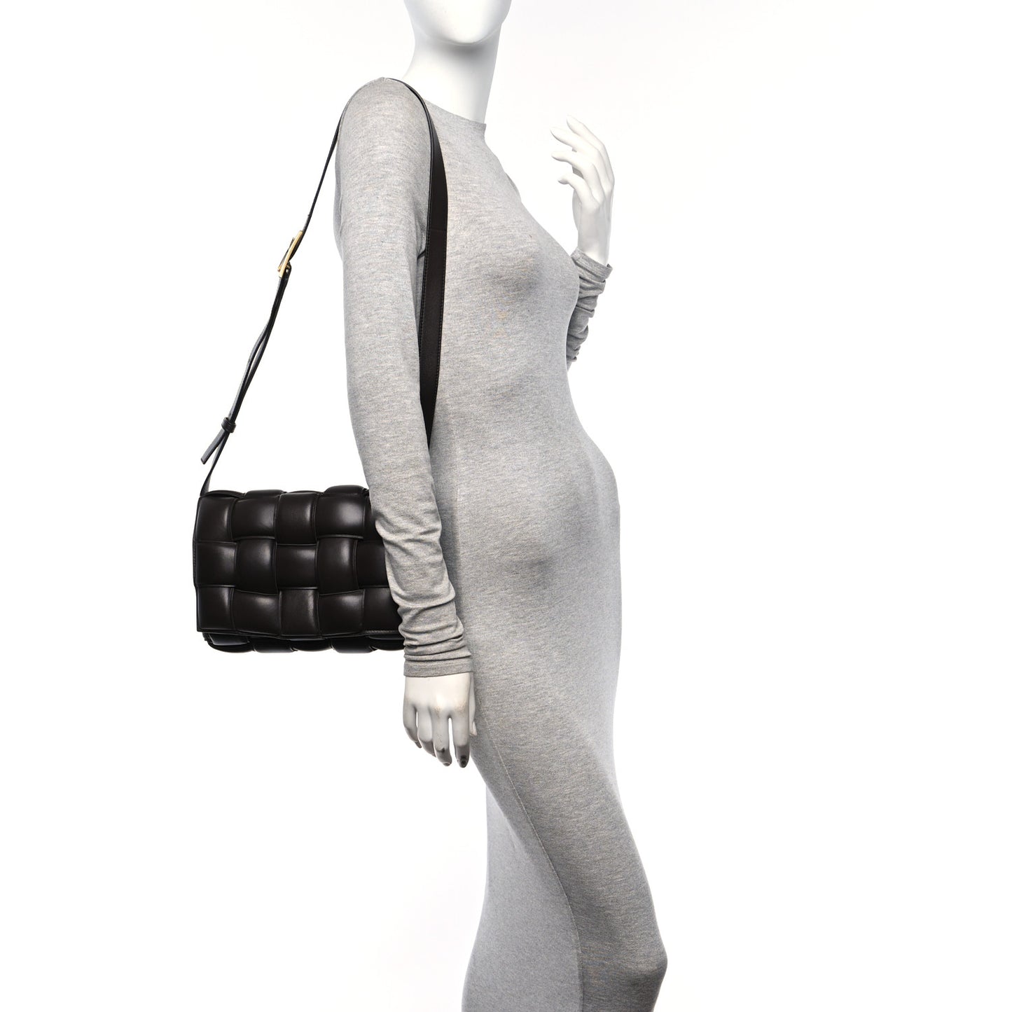 Nappa Maxi Intreccio Padded Cassette Crossbody Bag Fondant