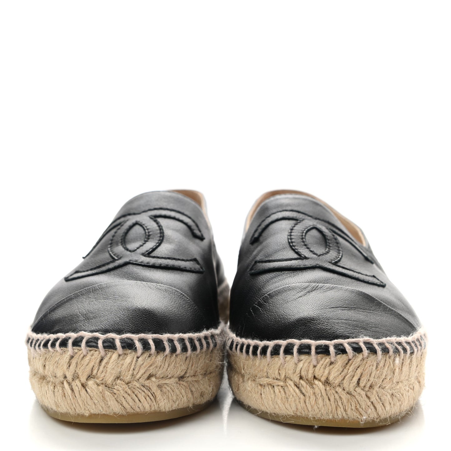 Lambskin CC Espadrilles 37 Black