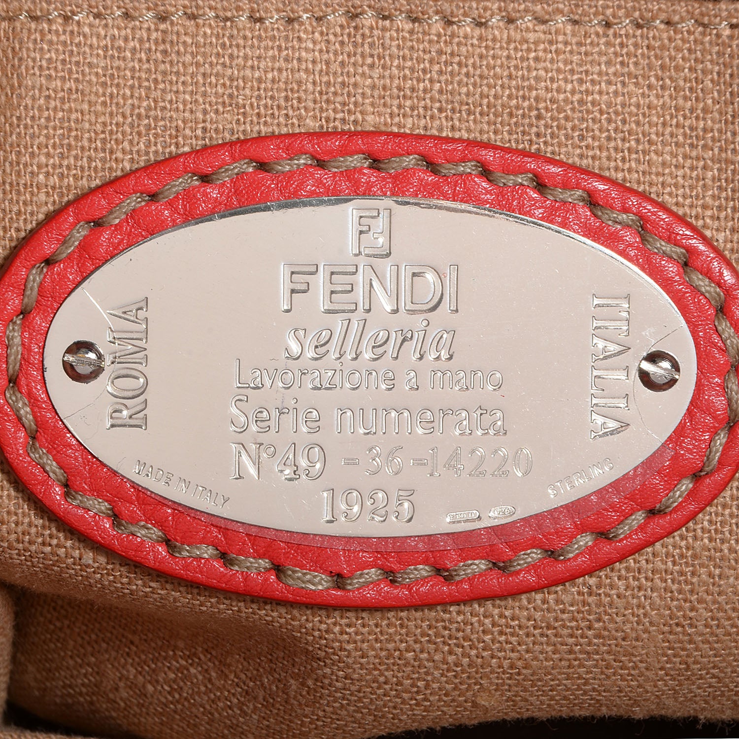 Fendi Cuoio Romano Selleria 2Bag Cherry Corda 6 of 13