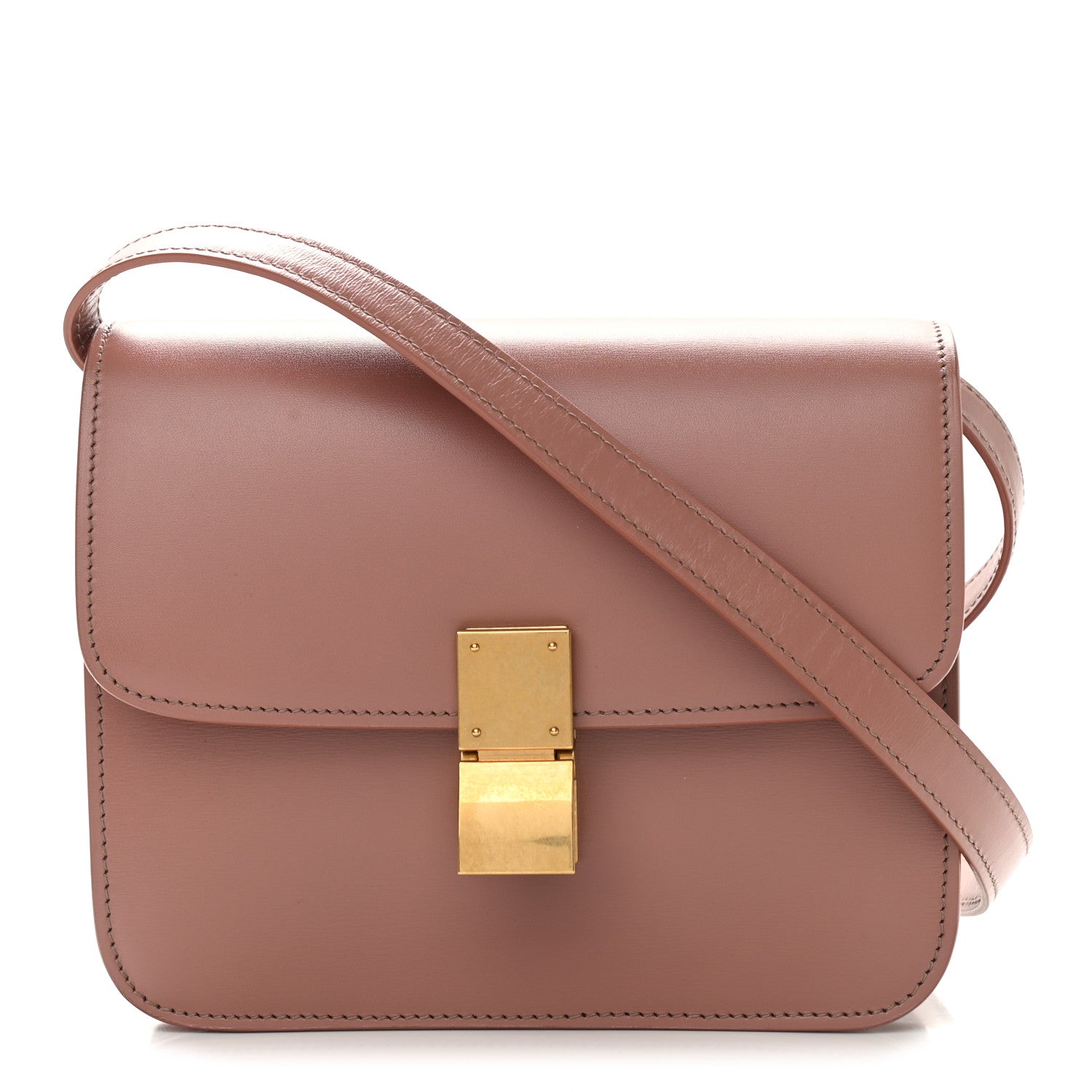 Celine Box Calfskin Teen Classic Box Flap Bag Antique Rose 1 of 9