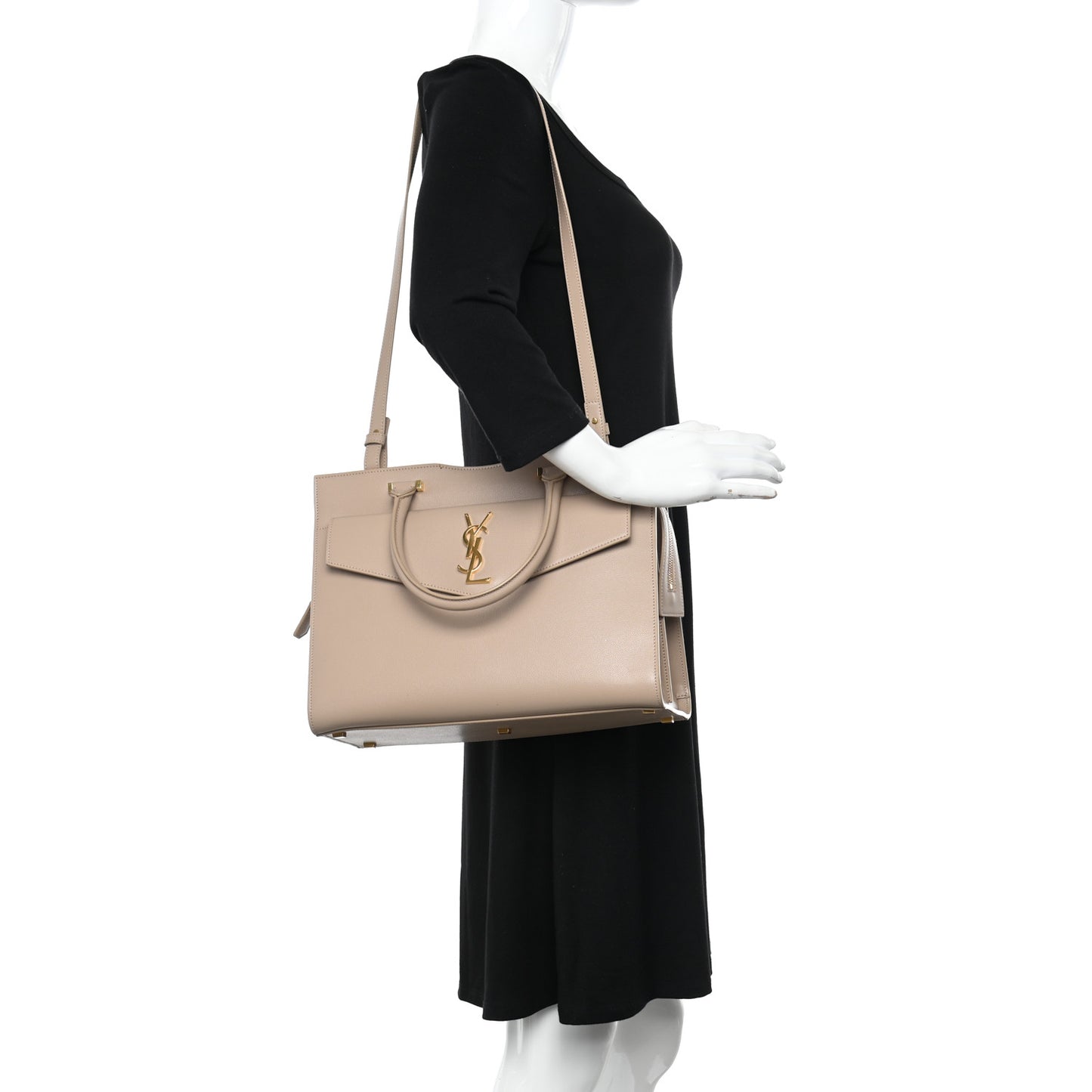 Grain De Poudre Medium Uptown Tote Dark Beige