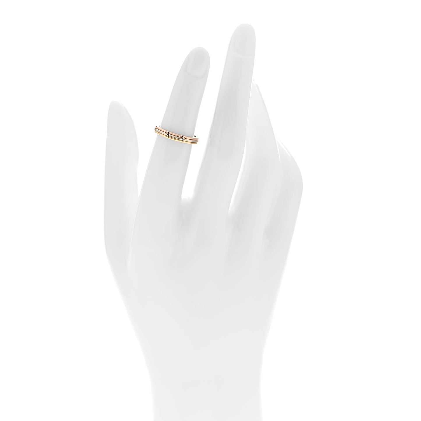 18K Pink Yellow White Gold 2.5mm Vendome Louis Cartier Wedding Band Ring 48 4.5