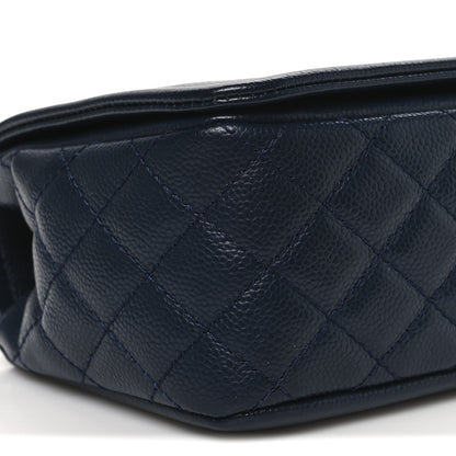 Chanel Caviar Medium Timeless CC Flap Navy Blue 9 of 10