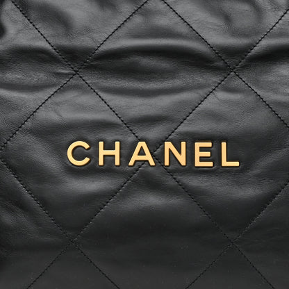 Chanel Shiny Calfskin Quilted Small Chanel 22 Black 10 of 12