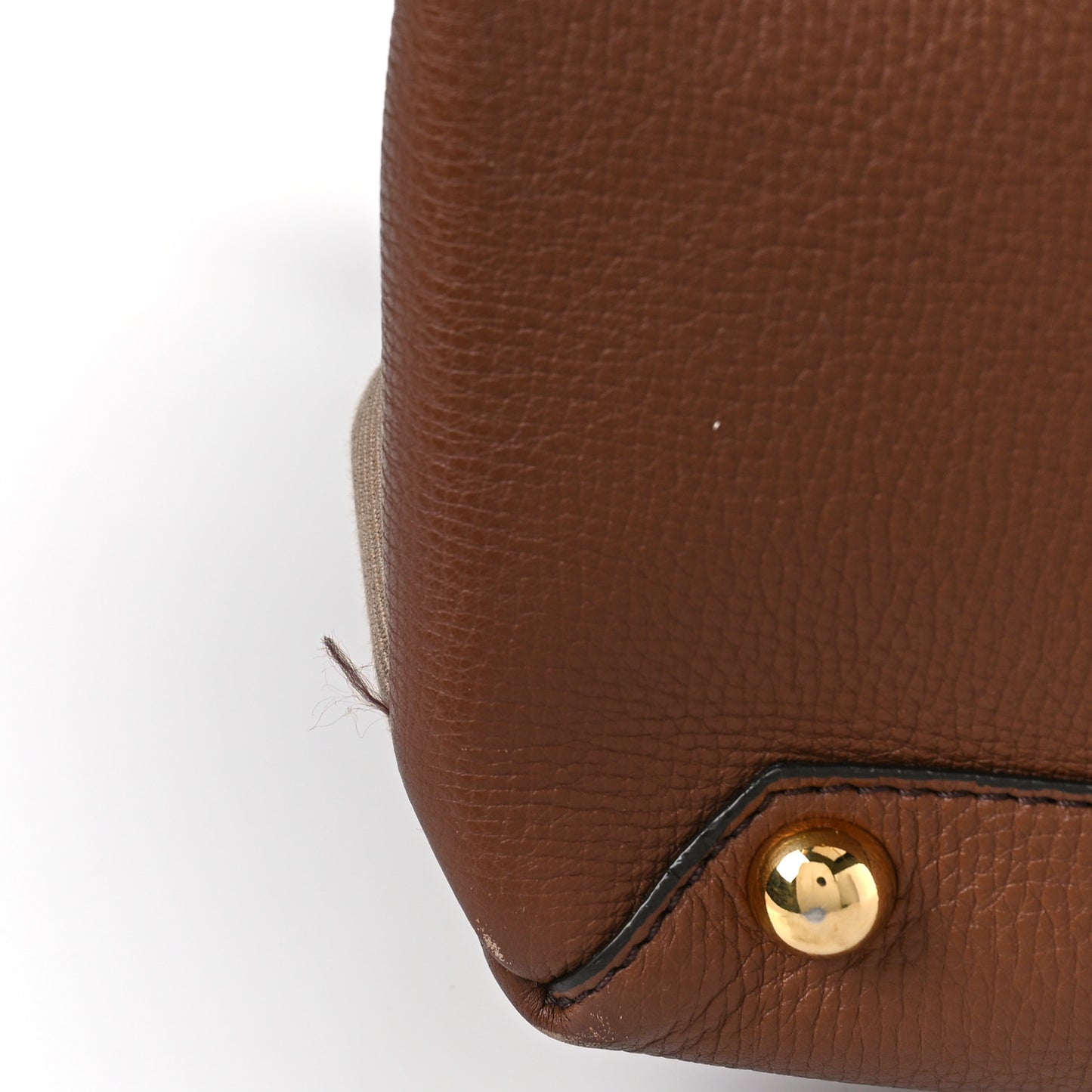 Grainy Calfskin House Check Large Banner Tote Tan