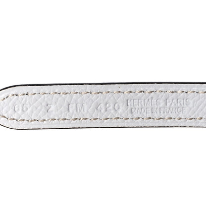 Hermes Epsom Swift 13mm H Medor Belt 65 Etoupe White 3 of 5