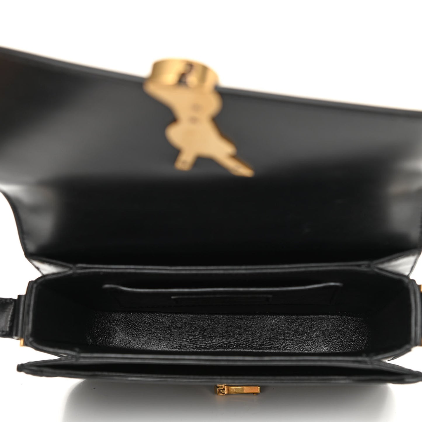 Smooth Calfskin Small Solferino Satchel Black