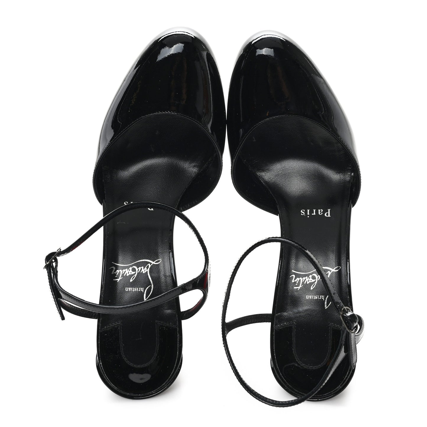 Patent 85 Jane Ankle Strap Pumps 38 Black