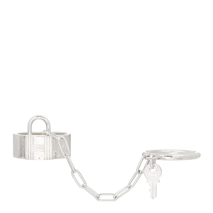 Hermes Sterling Silver Alpha Kelly Double Ring 52 6 4 of 8
