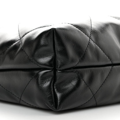Chanel Shiny Calfskin Quilted Small Chanel 22 Black 9 of 11