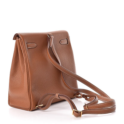 Hermes Taurillon Clemence Kelly Ado Backpack Gold 3 of 11