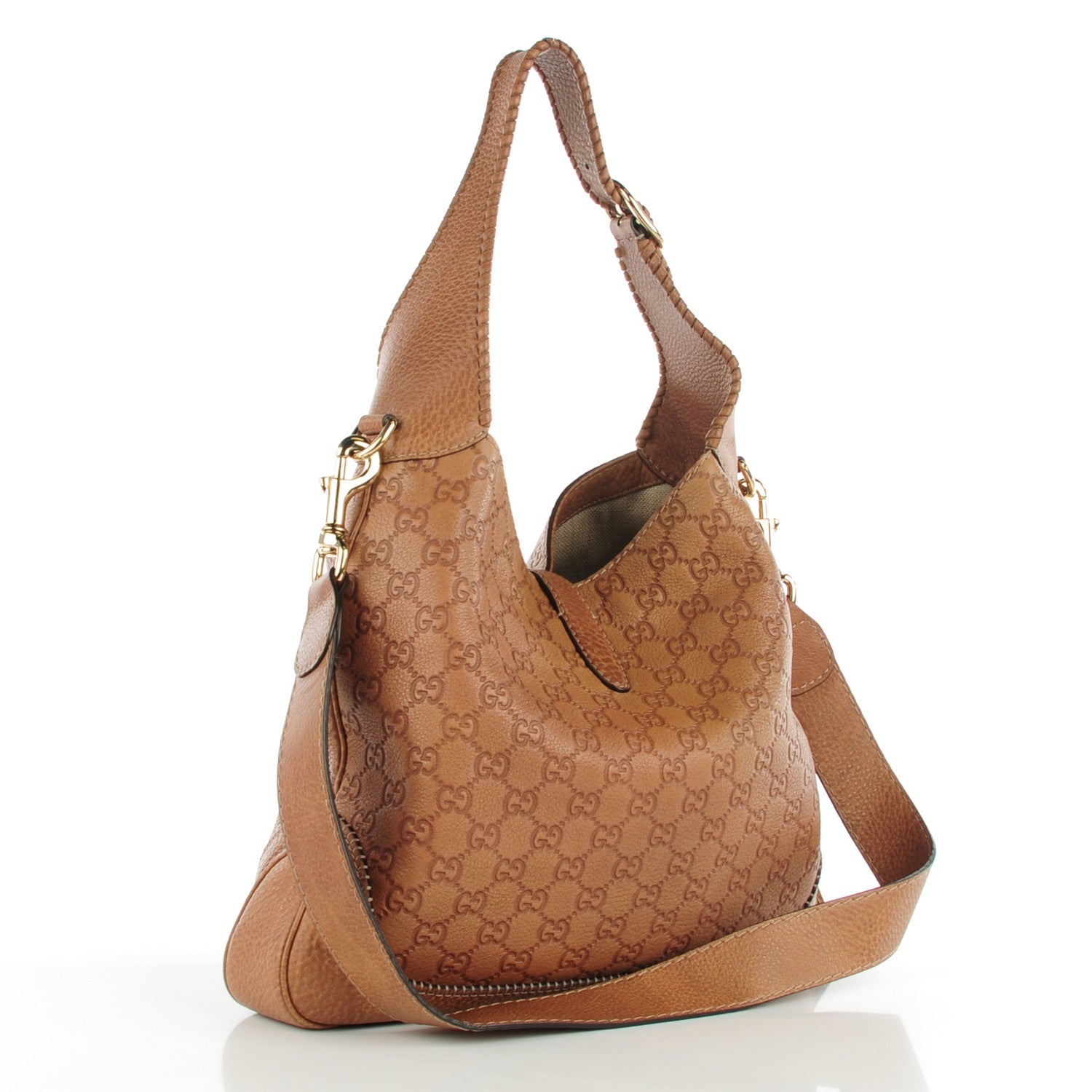 Gucci Guccissima Old Libeccio Medium New Jackie Hobo Old Naturale 3 of 7