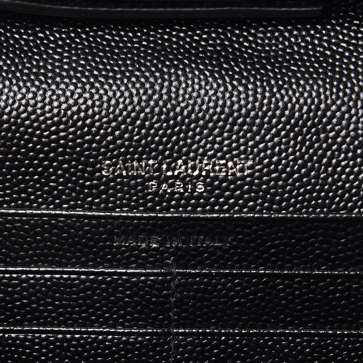 Grain De Poudre Matelasse Chevron Monogram Chain Wallet Black