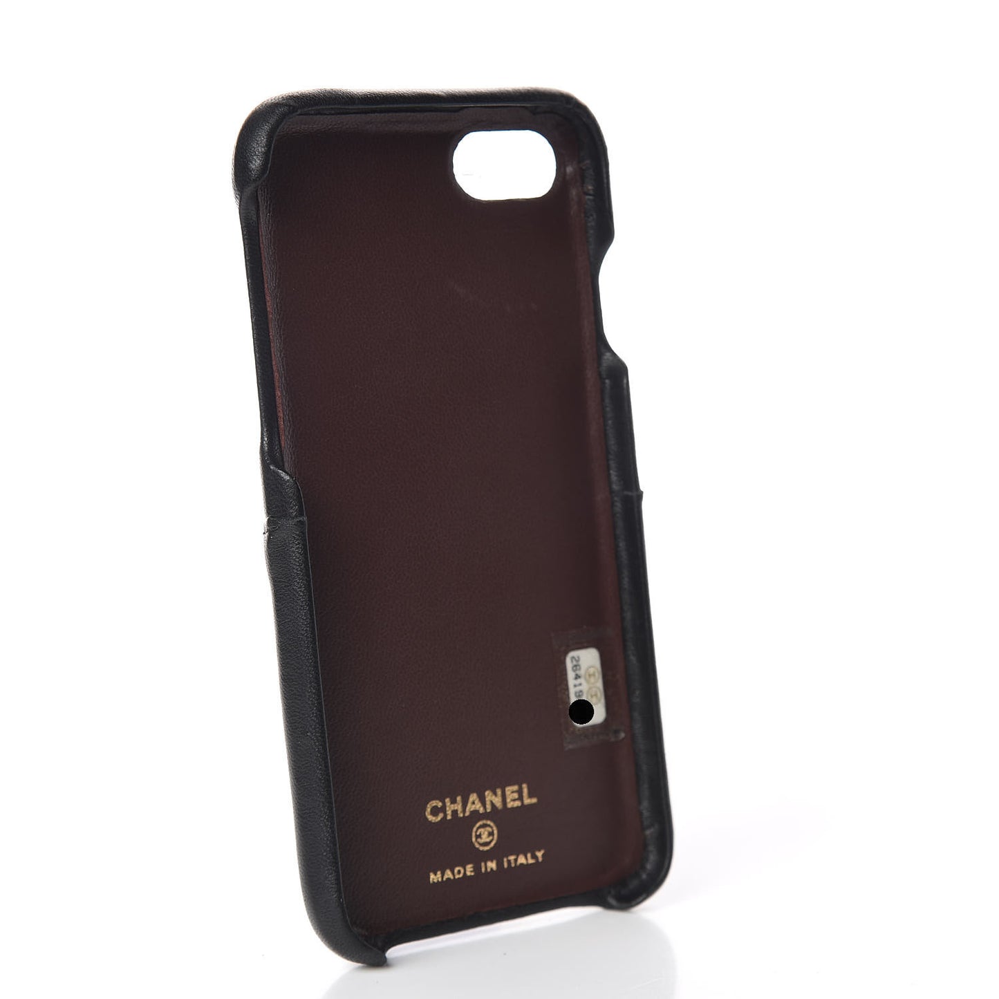 Lambskin Quilted iPhone 7/8 Coco Tech Case Black