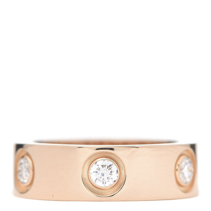 Cartier 18K Pink Gold 6 Diamond 5.5mm LOVE Ring 46 3.75 3 of 5
