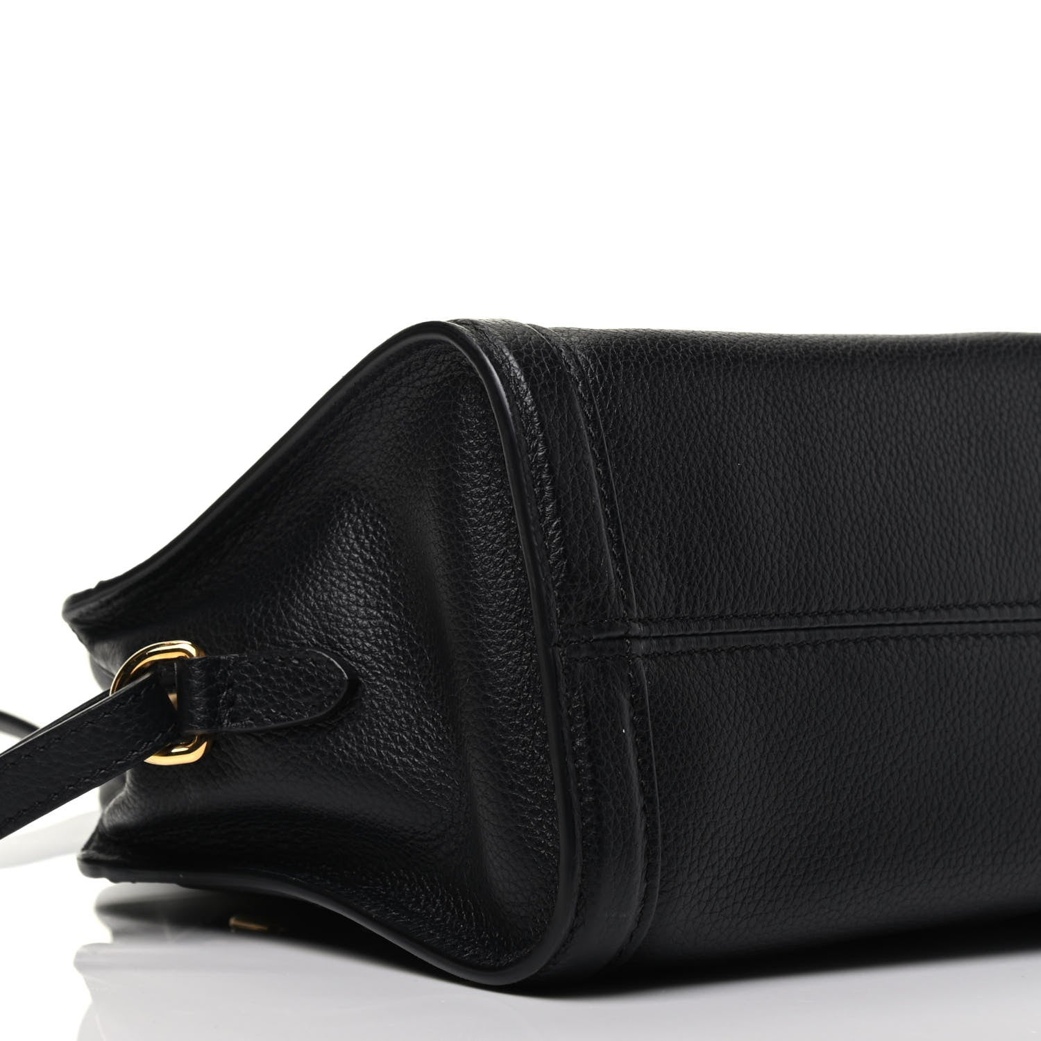 Alexander McQueen Pebbled Calfskin Mini Padlock Tote Black 9 of 10