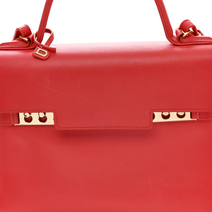 Delvaux Calfskin MM Tempete Satchel Coral 9 of 13