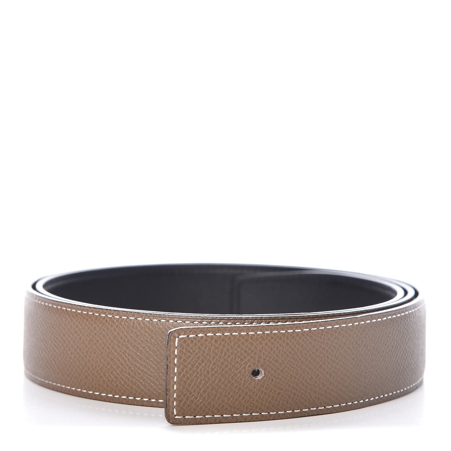 Swift Epsom 32mm Belt Strap 100 Black Etoupe