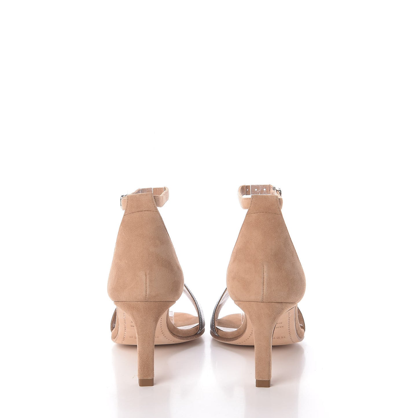 Metallic Epsom Velvet Goatskin Premiere 70 Sandals 35 Argent Beige Paille