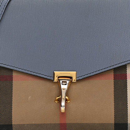 Burberry Derby Calfskin House Check Small Macken Crossbody Bag Slate Blue 9 of 24