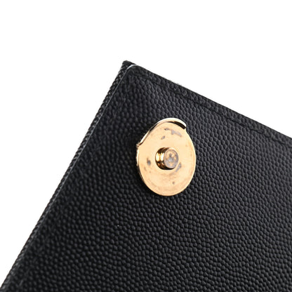 Saint Laurent Grain De Poudre Textured Mixed Matelasse Triquilt Medium Monogram Satchel Black 10 of 11