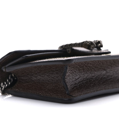Gucci Monogram Jumbo GG Textured Dollar Calfskin Super Mini Dionysus Shoulder Bag Camel Ebony New Acero 7 of 9