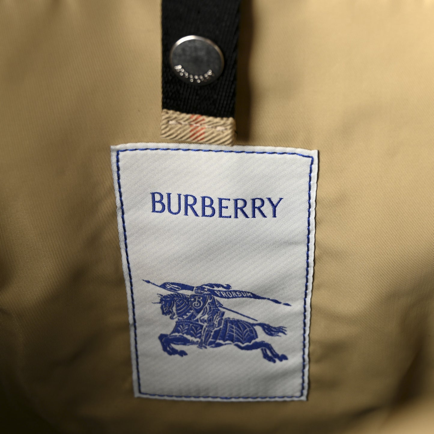 Nylon Check Childrens Medium Huey Backpack Sand