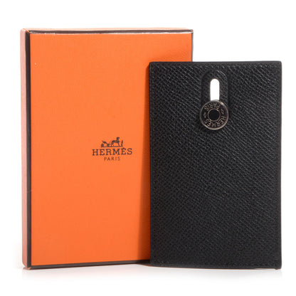 Hermes Epsom Diabolo Card Holder Case Black 8 of 8