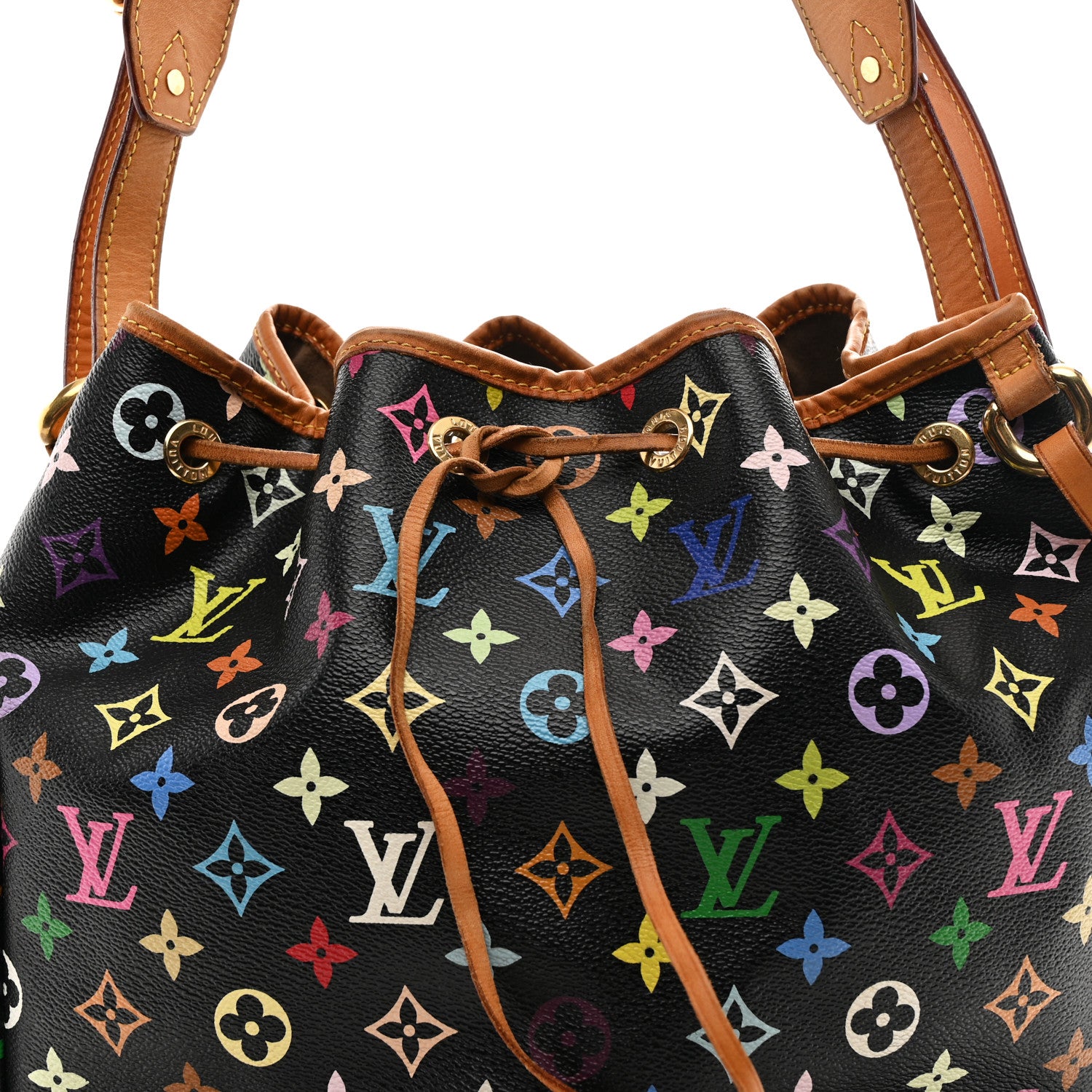Louis Vuitton Monogram Multicolor Petit Noe Black 7 of 10