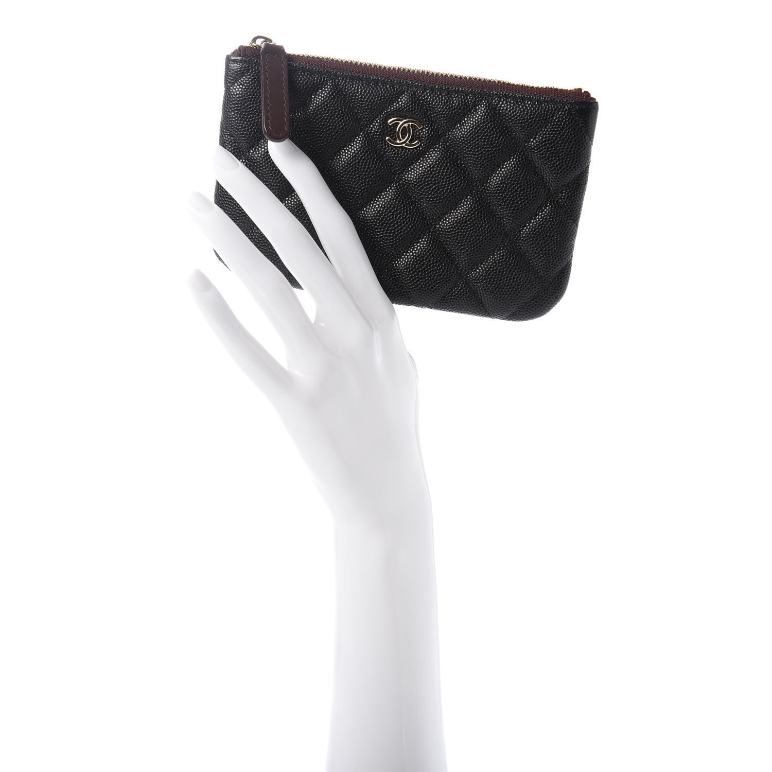 Chanel Caviar Quilted Small Cosmetic Case Black 2 of 8
