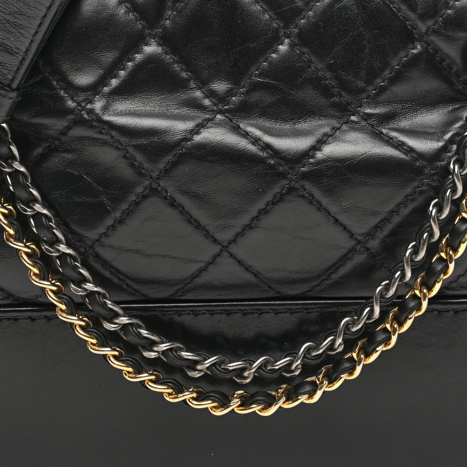 Chanel Aged Calfskin Quilted New Medium Gabrielle Hobo Black 8 of 10