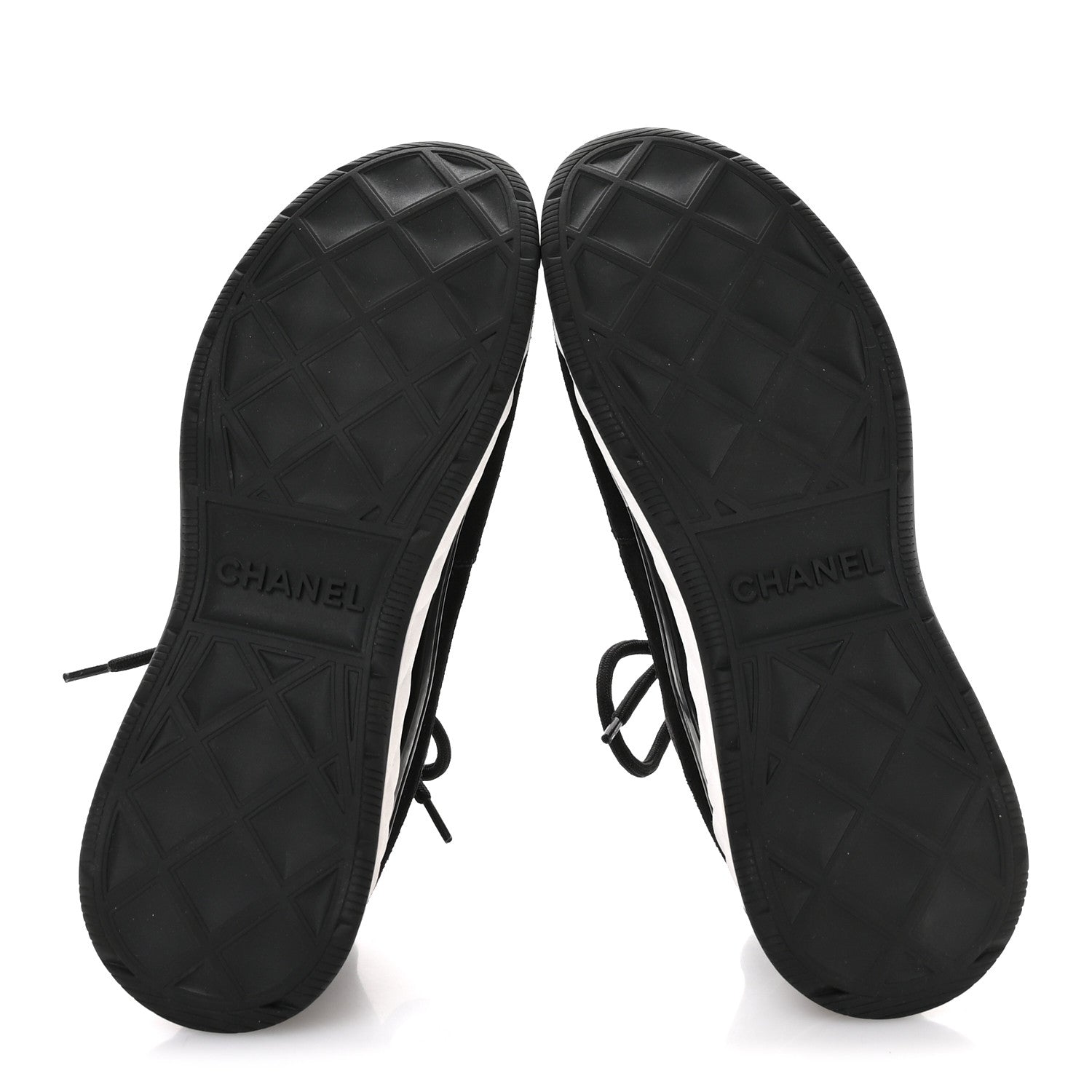 Chanel Velvet Calfskin Mixed Fibers CC Sneakers 39.5 Black 1780285