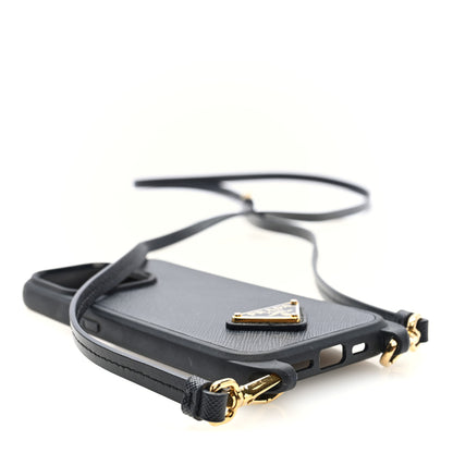Prada Saffiano iPhone 15 Pro Case With Strap Black 3 of 6