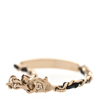 Chanel Metal Lambskin Crystal Sergeant Chanel Bracelet Gold 4 of 5