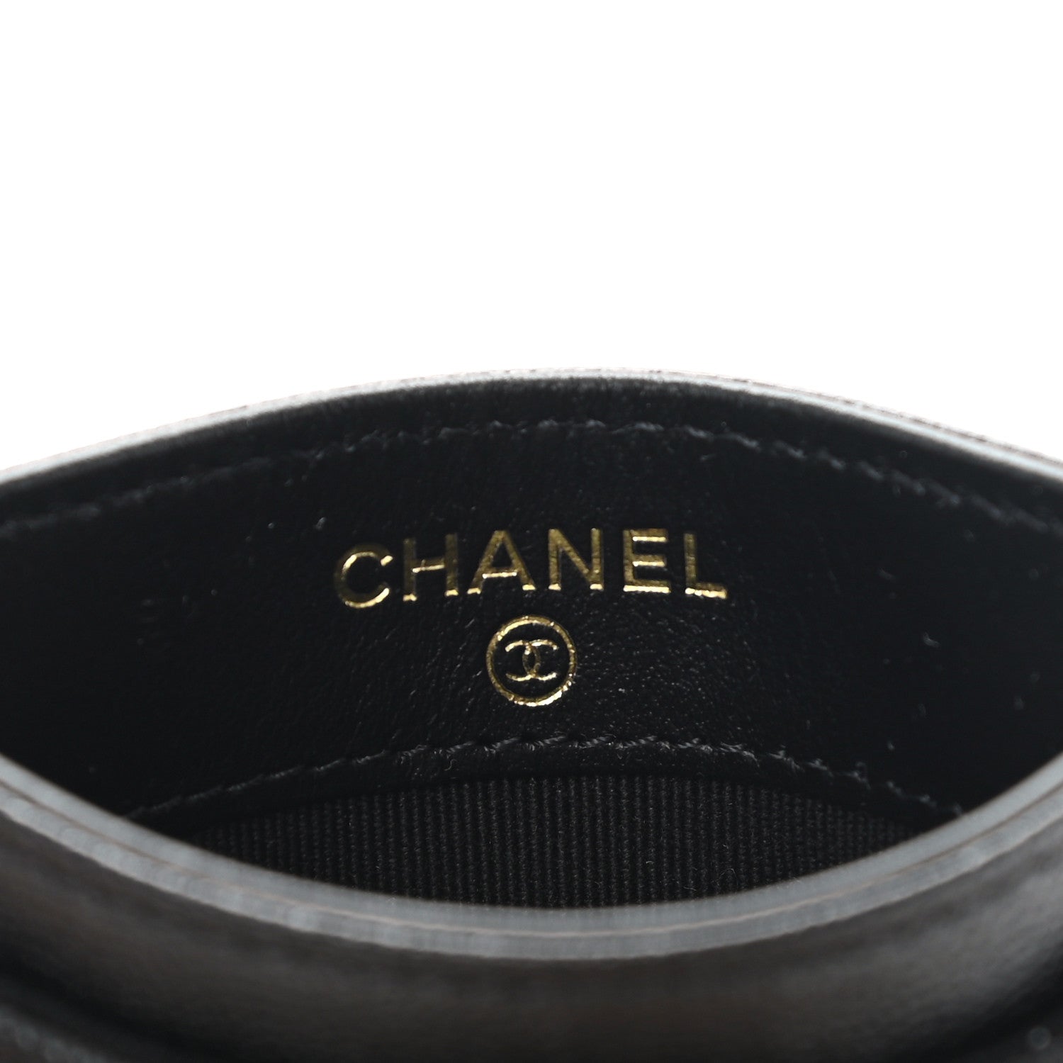 Chanel Caviar Quilted Studded CC Card Holder Black 6 of 9